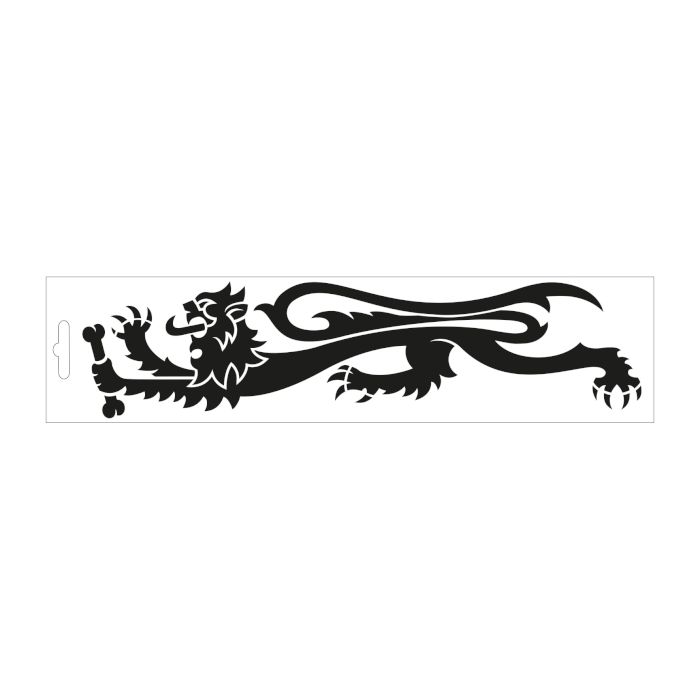 PRE-SPACED MALOSSI STICKER BLACK LION - LEFT L.23 cm H.5,3 cm