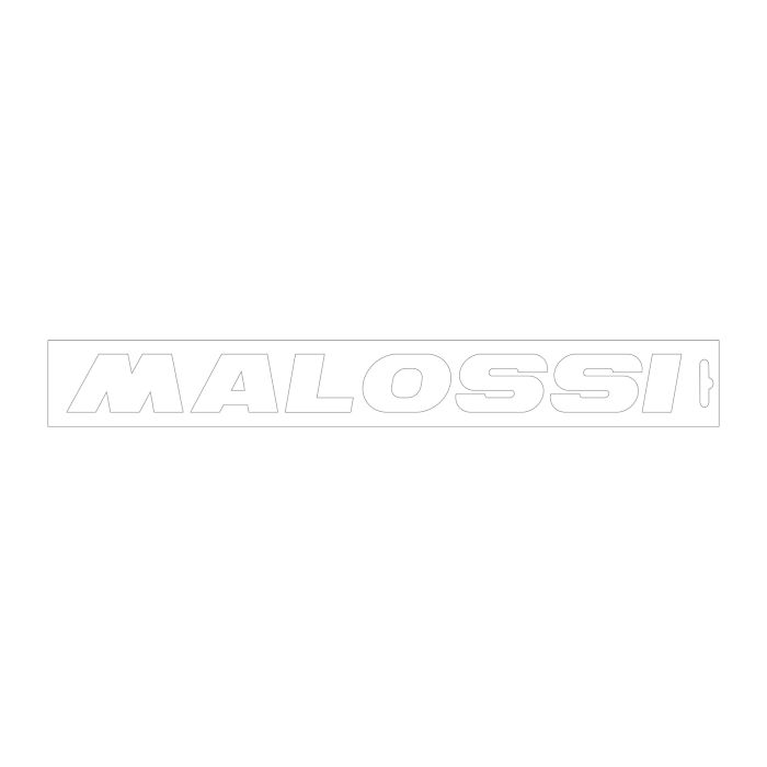PRE-SPACED MALOSSI STICKER WHITE - L.32 cm H.3,5 cm