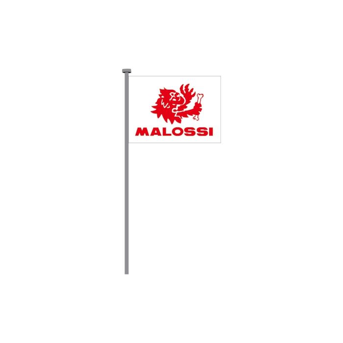 MALOSSI FLAG RED MARK - white ground 98x135 cm