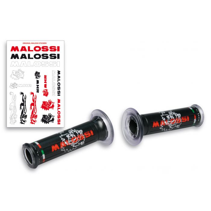 2 BLACK ROČKE z Malossi TRIBAL logo premer Ø 30 odprti konci